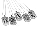 Price comparison product image EU_LevinArt 5 Pcs Red Dead Redemption 2 Bead Chain Necklace Stainless Steel Pendant Dog Tag Metal Figure Design Keychain Keyring Men Women Gift