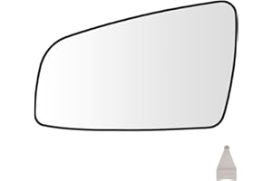 SENZEAL Cristal del Espejo Lateral del Conductor Calefactado con Placa de Soporte para Opel Zafira B 2005-2008 1426545 1426546 (Izquierda)