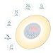 Produktbild LXJSTP Wake Up Light Wecker Sonnenaufgang/Sonnenuntergang Simulation Digitaluhr mit Fm Radio 7 Farben Licht Sounds Funktion Touch Control
