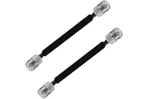 2-Pack 40 cm Koaxialkabel Fönster/Dörr Passerar Genom Kabel, SO239 UHF Hona Till UHF Hona, 50 Ohm