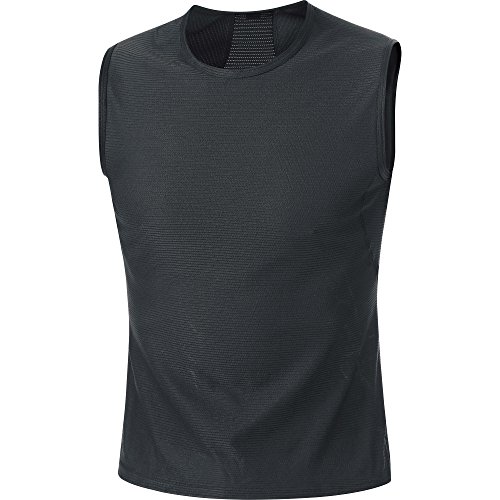 GORE BIKE WEAR Herren Unterzieh-Achselshirt, Stretch, Atmungsaktiv, GORE Selected Fabrics, BASE LAYER Singlet, Gre: XL, Schwarz, USINGL