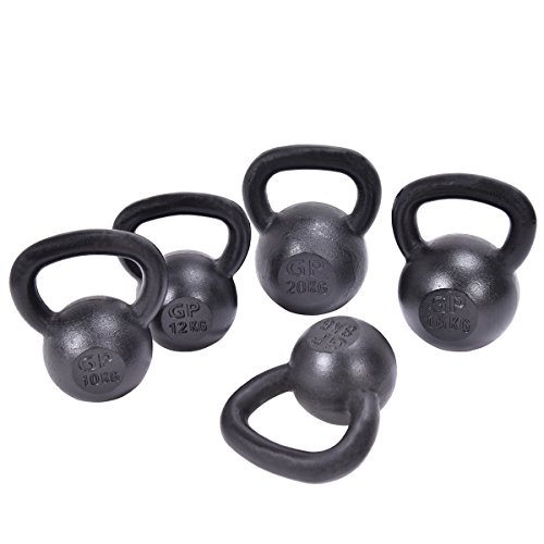 Goplus Gusseisen Kugelhantel Krafttraining Fitness Sporthalle Hanteln Kettlebells Gewicht 8/10/12Kg - 7