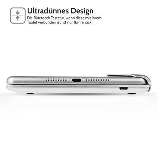 Caseflex Ultra Dünn Bluetooth Tastatur mit magnetischer Halterung & verstellbarem Haltstand für iPad Mini, Mini 2 & Mini 3 - 4
