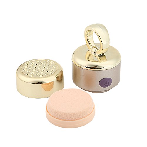 niceEshop(TM) Electric Vibration Foundation Cream 3D Pulsatory Powder Puff Face Care (Golden)