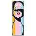 Bilderdepot24 Wall Art - Canvas Picture Panorama "Retro Pop Art Woman" 11.81 inch x 35.43 inch - Gallery wrapped, directly from the manufacturer