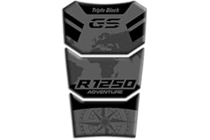 AZGRAPHISHOP Protège-réservoir en résine 3D compatible avec BMW R 1250 GS Adventure 2021 GP-702 (Triple noir)