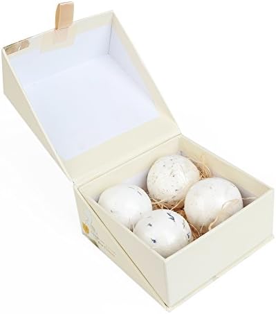 Bath Bombs Gift Set Kit - 4 All Natural sea salt and Natural Essential Oil and Dried Flower Petals Handmade Spa Bomb - Organic Shea and Cocoa Soothe Dry Skin,Perfect for Bubble &amp; Spa Bath-Best Gift for Birthday, Mom, Girl, Him, Kids,wife-Add to Bath Bombs by Cherish Zzn