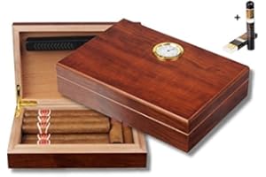 Pocket Humidor Walnut New Generation Polymerbefeuchter mit Magnethalterung + Habanos Specialist Set und Lifestyle-Ambiente Tastingbogen