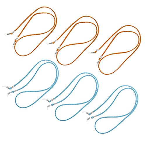 Preisvergleich Produktbild P Prettyia 6 Stück Brillenkordel Brillenband PU Leder Brillenschnur