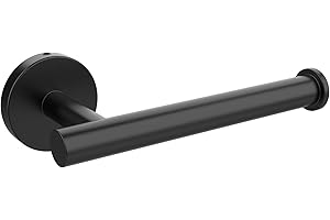 NileHome Toilet Paper Holder Wall Mount Matte Black Bathroom Toilet Paper Roll Holder 304 Stainless Steel Tissue Holder for Bathroom Decor Accessories