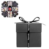 geschenkbox/überraschung Box Explosions-Box DIY Geschenk Faltendes Fotoalbum,Geburtstag Jahrestag Valentine Hochzeit Geschenk, für Hochzeit, Muttertag, DIY Geschenk (Schwarzes Gold)