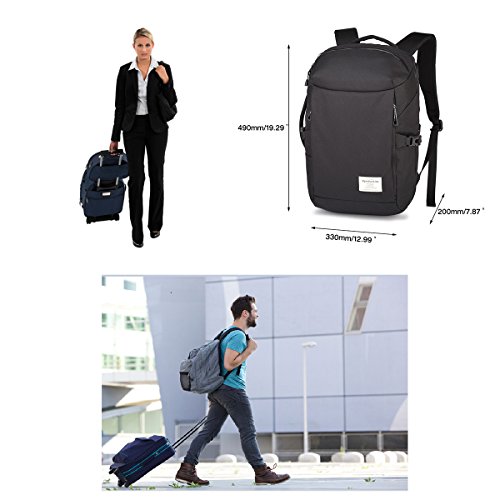 SymbolLife business rucksack mit Wasserdicht 600D Material Laptoprucksack Reisetasche Flugzugelassenes Backpack für 33 x 20 x 49cm - 2
