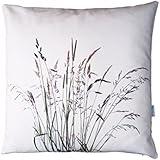 Gräser Kissen, filigran, Kissenbezug, 50x50cm, Baumwolle