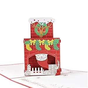 WorldCare 3D Pop Up Christmas Cards Greeting Holiday Cards with Envelope Xmas Decoration Ornament Xmas Tree Snow Pattern Cards New Year Holiday Festivals Gift-CS-A-178507