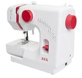 AEG NM100 Machine à coudre bras libre blanc, rose 10 W