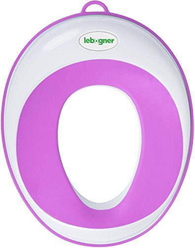 Kids Toilet Training Seat By Lebogner - Purple Potty Trainer For Boys And Girls, Toddler Toilet Topper Ring, Fits Elongated And Round Bowls, Secure Non-Slip Surface, Suction Cup, Storage Hook Included