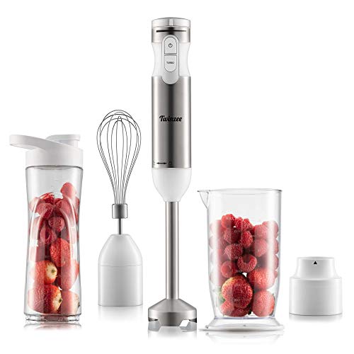 Mixeur Plongeant Inox 3 en 1 - Pied Mixeur, Batteur Electrique Cuisine, Mixeur Smoothie - Mixeur Multifonction 1000W, 9 Vitesses - Accessoires Gratuits, Bol Mixeur Plongeur et Bouteille en Tritan