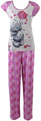 Molly Louise Tatty Teddy Glitter Flowers Official Me 2 You Bear Print Ladie's Pyjama Set - 12/14