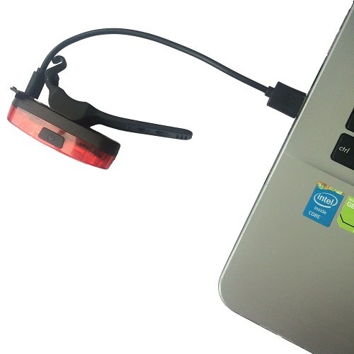 Awnic USB Wiederaufladbar Fahrrad Rücklicht LED Fahrradlicht 240° Sichtbar 16 Rote COB LED Bis zu 10h 4 Modi Memory-Funktion Wasserdicht Geeignet für Helm und Fahrrad, etc - 4