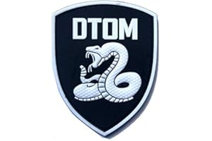 OHRONG Patch Don't Tread On Me DTOM Serpent en caoutchouc PVC avec emblème tactique militaire morale Airsoft Noir