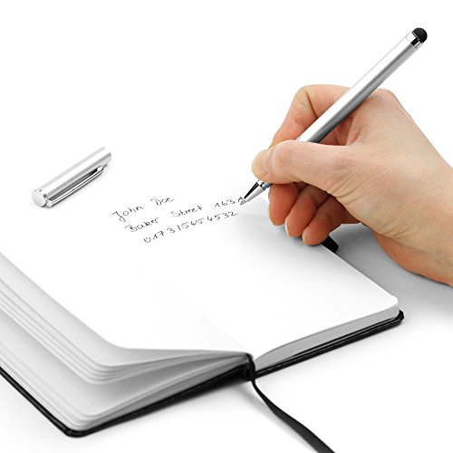 subtel 2 in 1 Touchpen Stylus + Kugelschreiber für Smartphone, eRader Tablet & Co. Eingabestift Touchscreen (z.B. iPhone 6 5 4, iPad, Samsung Galaxy, HTC, Nokia Lumia etc.) silber - 4