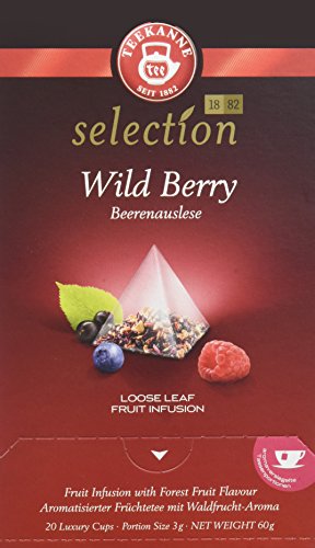 Pompadour Infusión Frutas del Bosque Teekanne - Pack de 4 x 20 bolsitas piramidales