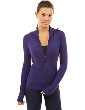 PattyBoutik Donne finto coste cardigan con zip