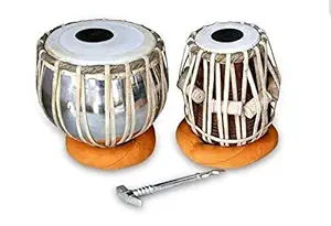 SG MusicalTABLA DRUM SET, Queen Brass PROFESSIONAL QUALITY IRON TABLA DRUM SET, IRON BAYAN SHEESHAM WOOD DAYAN TABLA, GREAT SOUND WITH TUNNIG HAMMER, CUSHIONA & COVER