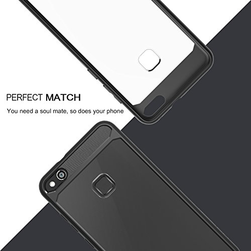 Funda Huawei P10 lite  Carcasa Huawei P10 lite SPARIN Material TPU Suave y PC Duro  Resistente a los Golpes  Anti-Rasgu  os  Absorci  n de Impacto Funda de Protecci  n Espalda para Huawei P10 lite
