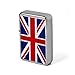 Produktbild Union Jack Feuerzeug, glänzend verchromt bedruckt Metall Sturmfeuerzeug in Box