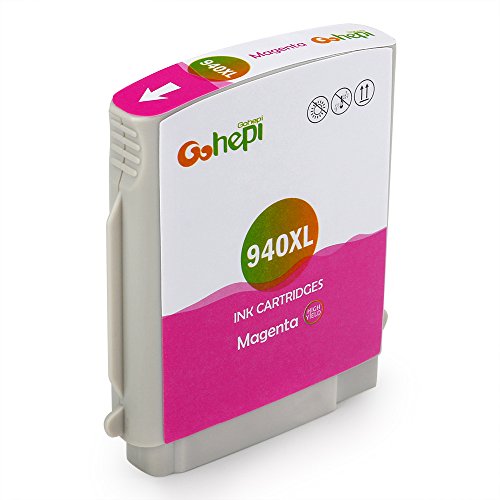 Gohepi 940XL Kompatibel für Druckerpatronen HP 940XL 940, 2 Schwarz/Blau/Rot/Gelb 5er-Pack Arbeiten mit HP Officejet Pro 8500 8500A Plus 8000 Patronen - 4