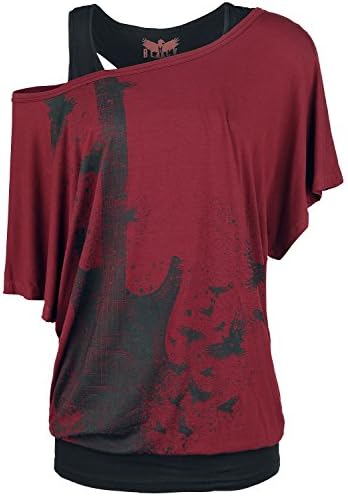 Black Premium by EMP Broken Chord Girls Shirt Bordeaux-Black S