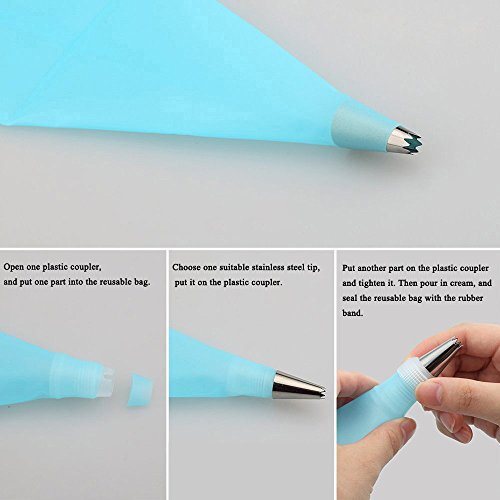 ZeWoo 32 Spritztüllen Set, Kuchen, Plätzchen, Keksen und Torten Deko Decorating Tools aus Edelstahl Icing Piping Düsen Kuchen Dekoration Tipps DIY Werkzeug - 5