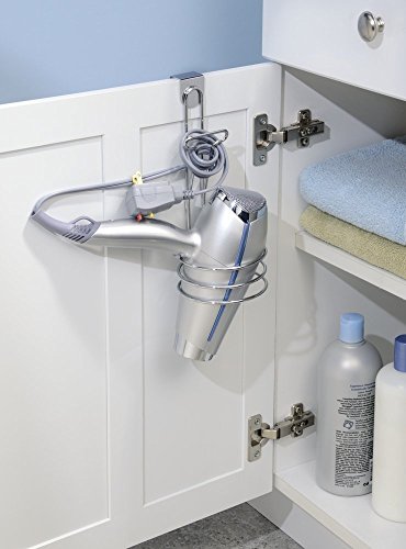 mDesign Fönhalter ohne Bohren – praktische Ablage – ideal als Haartrocknerhalter – einfach aufhängen & Ordnung schaffen - 2