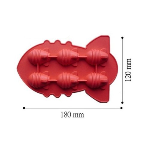 Silikon Eiswürfelform Eiswürfel Eisform f.Eiswürfelbereiter Eiswürfelschale Atombombe Form in Farben zufaellig versand - 2