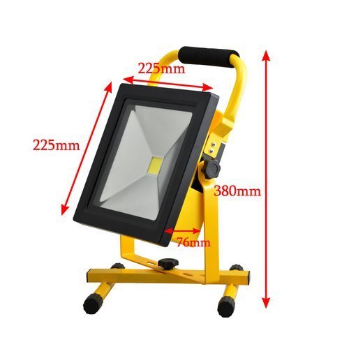 Hengda® 30W Arbeitsleuchte Handlampe Fluter Akku Strahler Beleuchtung Warmweiß Scheinwerfer Strahler Super dünn - 2