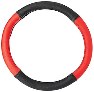 Semaphore Ring Type Car Steering Wheel Cover Black and Red for Tata Altroz