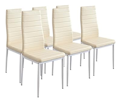 Albatros 2707–Milano - 6 x Chaise de salle à manger, beige