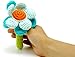 Pebble crochet flower rattle - turquoise