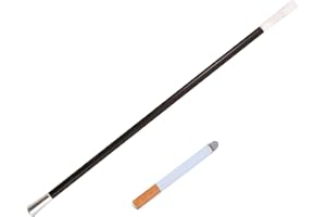 ADAMEL PARTY Set Zigarettenhalter Damen mit Falsche Zigarette I Charleston Cabaret Cruella I Smoke Schwarz 30 cm Kunststoff I Kostüm Zubehör 20er Jahre I Karneval Halloween
