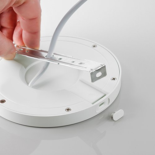 LED Panel 12W ultraslim Deckenleuchte rund Ø180mm mit integriertem Netzteil! warmweiß 3000K, extra flach 13mm, stufenlos dimmbar inkl. Montageleiste IP65 TÜV - 8