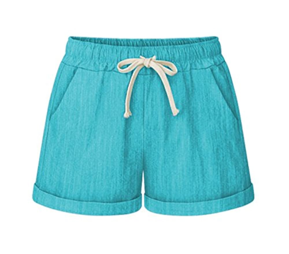 Elonglin Damen Bermuda Shorts Baumwolle Sommer Kurze Hose Casual Lose Sport...