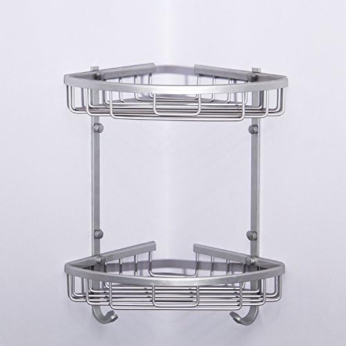 GYMNLJY Second floor home bathroom triangle shelf storage rack with hooks