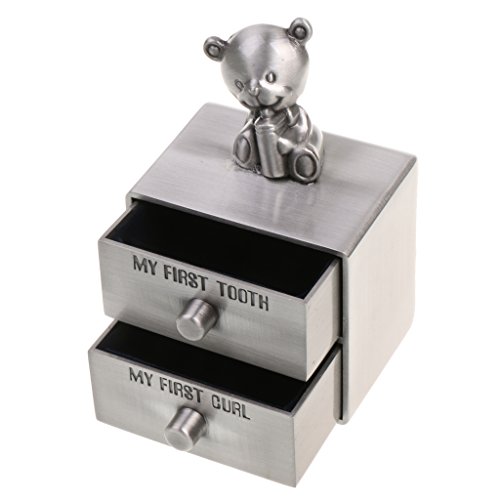 MagiDeal Zahndose / Lockendose / Haardose / Pillendose für Erste Locke, erste Zahndose – Geschenk Geburt Taufgeschenk - 7