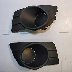 Modified Autos Left and Right Fog Light Bezel/Cover for Maruti Alto K10 (Black Finish) - Set of 2.