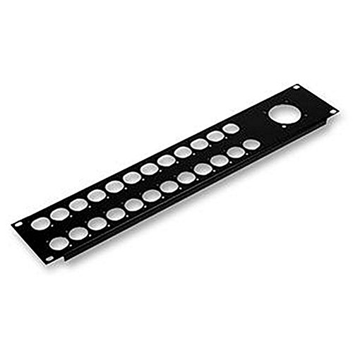 RACK PANEL, 24 XLR PLUS SOCAPEX SVHC: No SVHC External Width: 19" Rack U Height: 2 19" 2U rack panel Punched for 24x Neutrik D-Series Connectors (XLR, Speakon, RJ45, etc.) and 1 x Socapex Steel panel with black powder finish