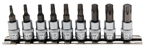 BGS Bit-Einsatz-Set, 6,3 mm, 1/4 Zoll, T-Profil, T10 - T50, 2164