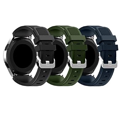 YaYuu Samsung Galaxy Watch 46mm/Gear S3 Bracelets de Montre, Bande de Remplacement en Silicone Souple Sport Strap pour Samsung Gear S3 Frontier/S3 Classic/Moto 360 2nd Gen 46mm Smart Watch