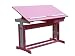 Produktbild D&S Vertriebs GmbH Schreibtisch Kinder Jugend Schreib Tisch höhenverstellbar und neigbar Rosa/Weiß