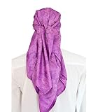 Color: Morado Traje Regional Pañuelo Damasco Morado - MORADO, 65x65 cm
